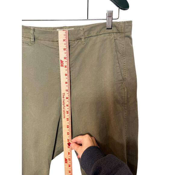 Nili Lotan 8 Slouchy $395 Drop Crotch Jackson Pants Ankle Zip Cotton Paris Green - Picture 9 of 9